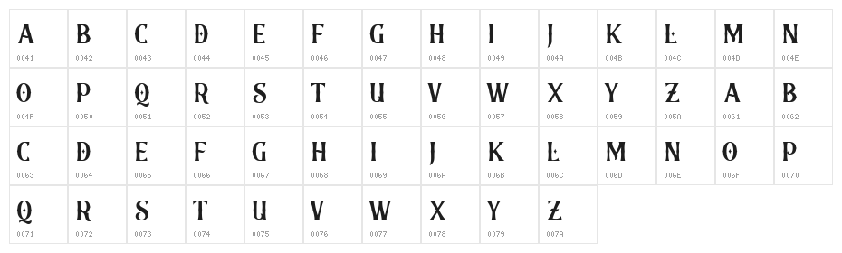 Whitefish FREE Character Map
