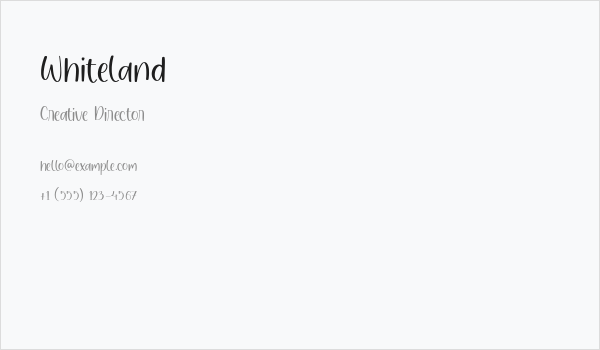 Whiteland Business Card