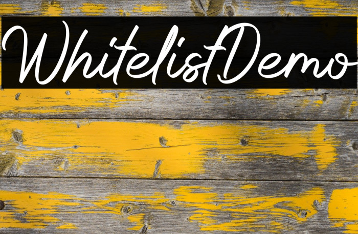 Whitelist-Demo Font examples