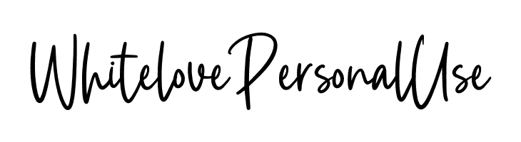 Whitelove Personal Use  Скачать бесплатные шрифты