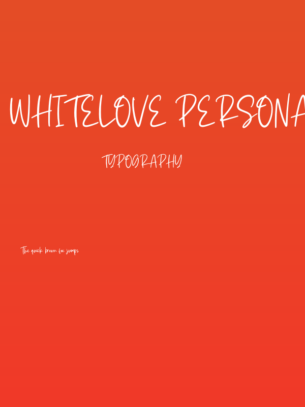 Whitelove Personal Use Poster