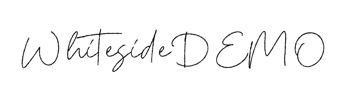 Whiteside DEMO  नि: शुल्क फ़ॉन्ट्स डाउनलोड