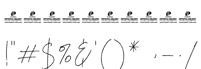 Whiteside DEMO Font OTHER CHARS