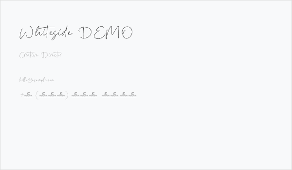 Whiteside DEMO Business Card