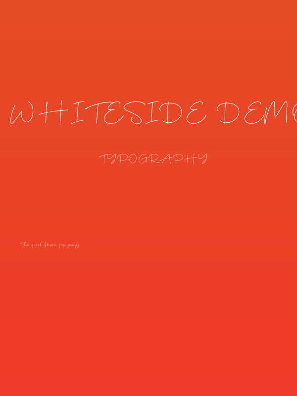 Whiteside DEMO Poster