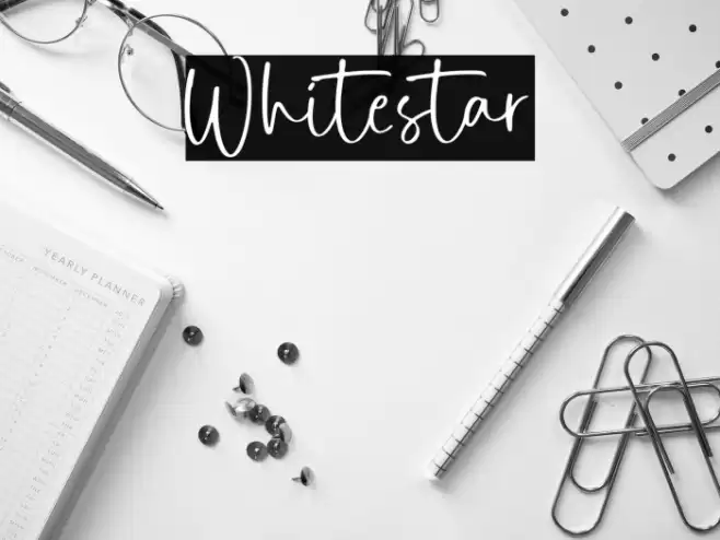 Whitestar Font examples