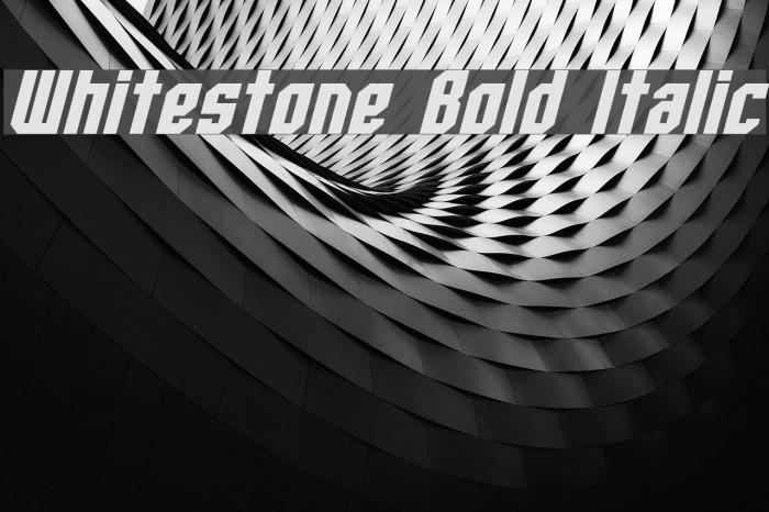 Whitestone Bold Italic Font examples