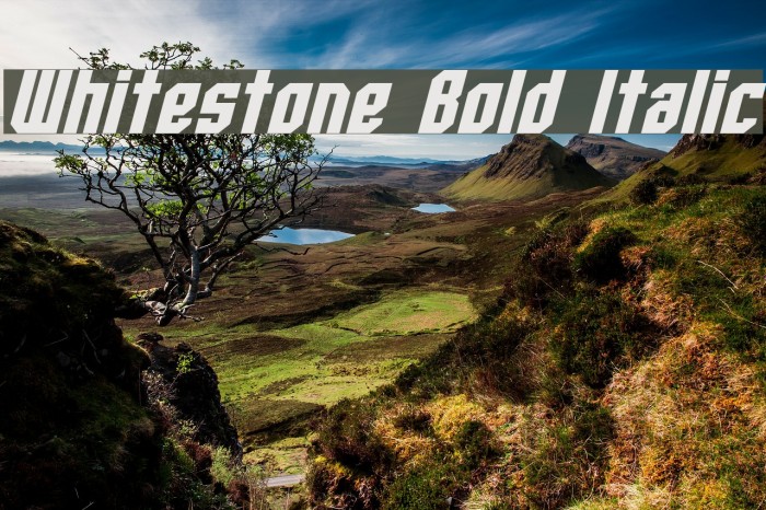 Whitestone Bold Italic Font examples
