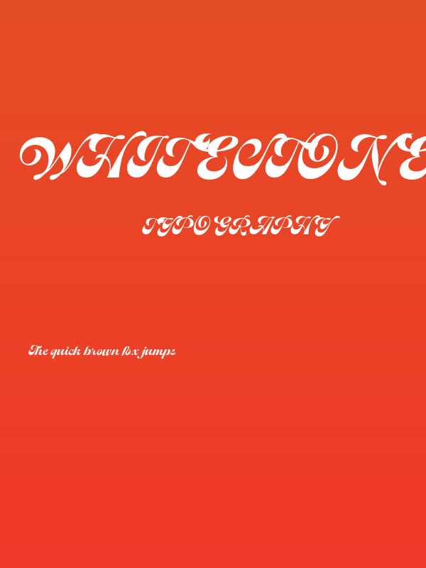 Whitestone Formal PERSONAL Regular Poster