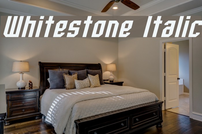 Whitestone Italic Font examples