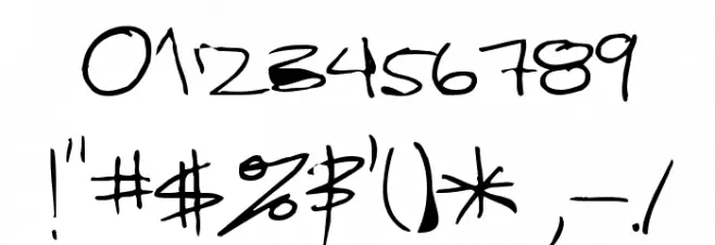 WhiteyFord Font OTHER CHARS