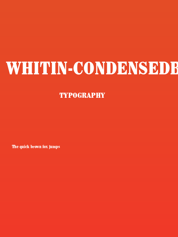 Whitin-CondensedBlack Poster