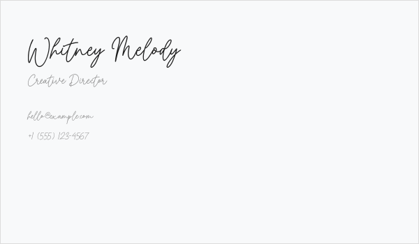 Whitney Melody Business Card