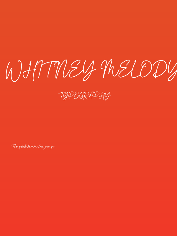 Whitney Melody Poster
