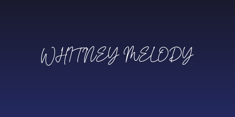 Whitney Melody Social Header