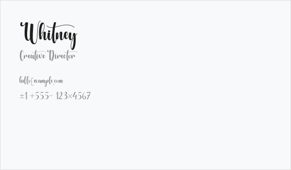 Whitney Business Card