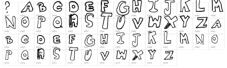 Whitney2 Character Map