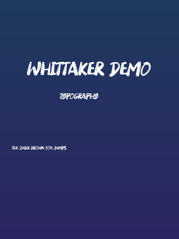Whittaker Demo Poster