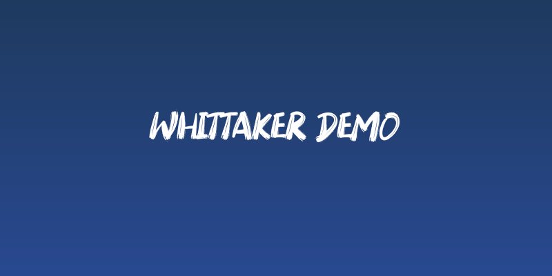 Whittaker Demo Social Header