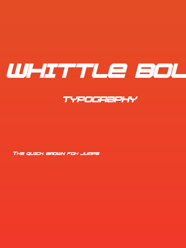 Whittle Bold Italic Poster