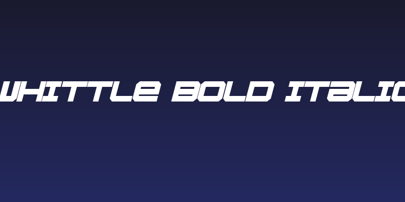 Whittle Bold Italic Social Header