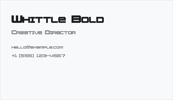 Whittle Bold Business Card