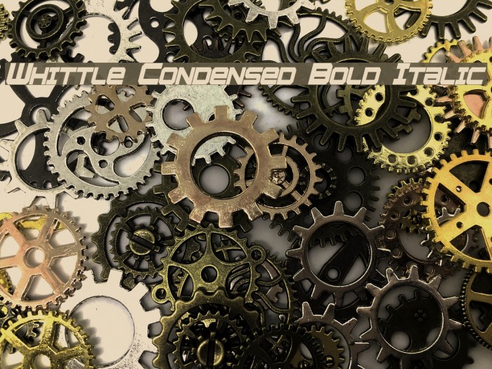 Whittle Condensed Bold Italic Example 2