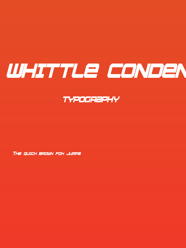 Whittle Condensed Bold Italic Poster