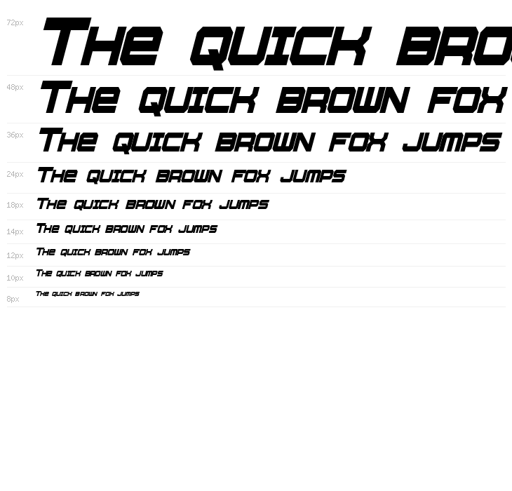 Whittle Condensed Bold Italic Waterfall