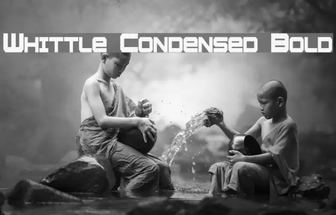 Whittle Condensed Bold Font examples