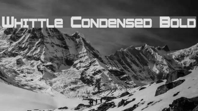 Whittle Condensed Bold Font examples