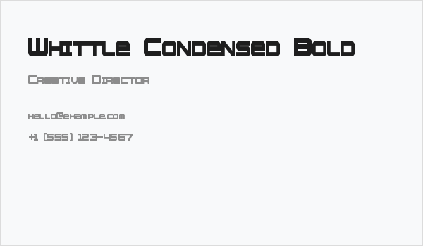 Whittle Condensed Bold Business Card