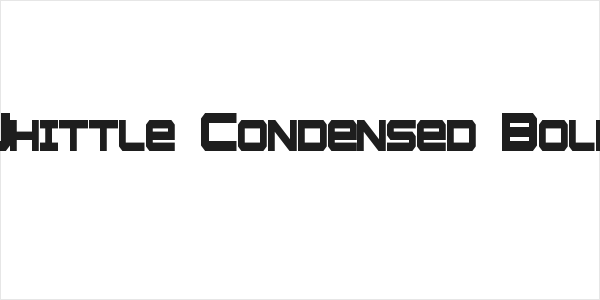 Whittle Condensed Bold Logo