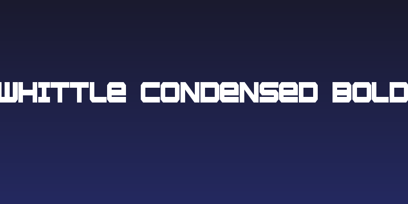 Whittle Condensed Bold Social Header