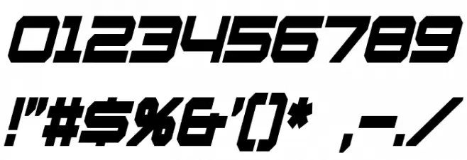 Whittle Condensed Italic Font OTHER CHARS