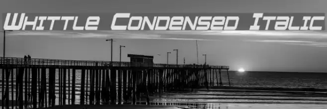 Whittle Condensed Italic Font examples