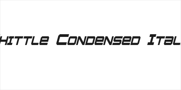 Whittle Condensed Italic Logo