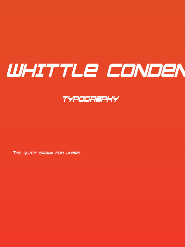 Whittle Condensed Italic Poster