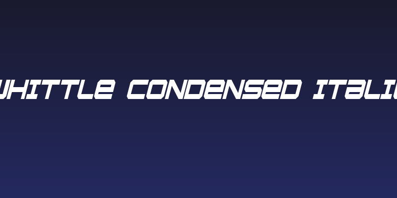 Whittle Condensed Italic Social Header