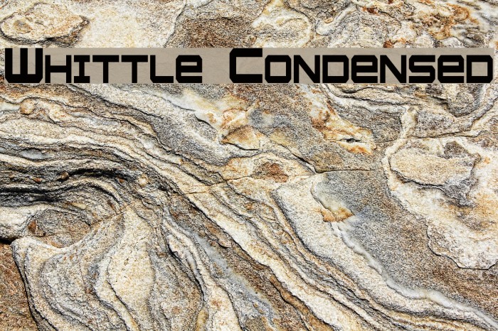 Whittle Condensed फ़ॉन्ट examples
