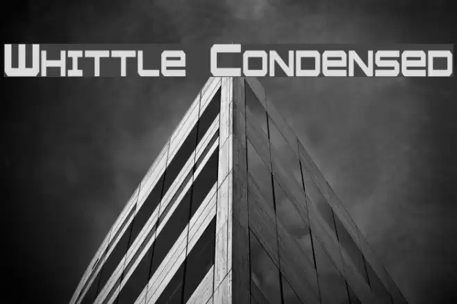 Whittle Condensed Font examples