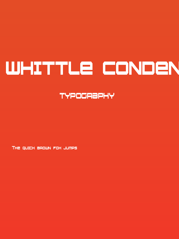 Whittle Condensed Poster