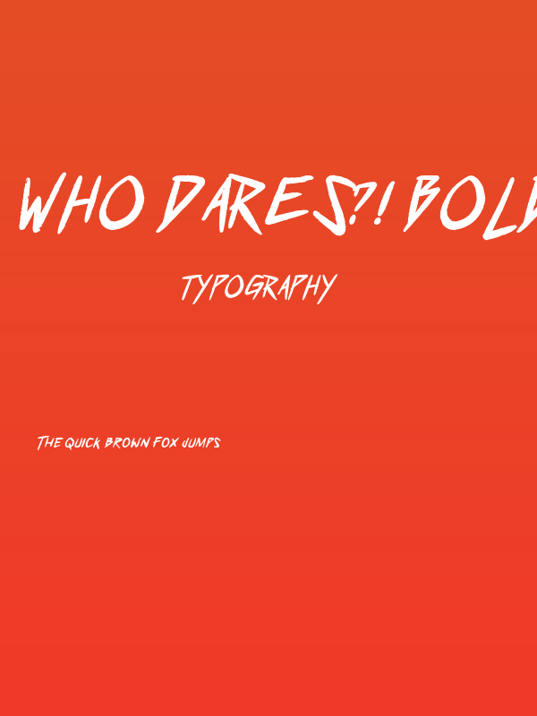 Who Dares?! Bold Italic Poster