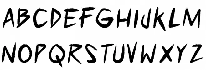 Who Dares?! Font LOWERCASE