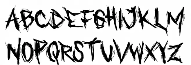 Who asks Satan フォント 小文字