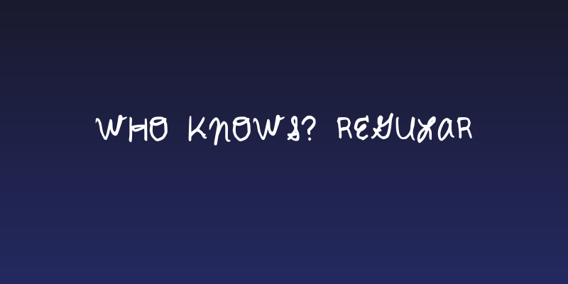 Who knows? Regular Social Header