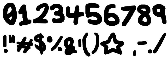 Who said I had to do my homework Font OTHER CHARS