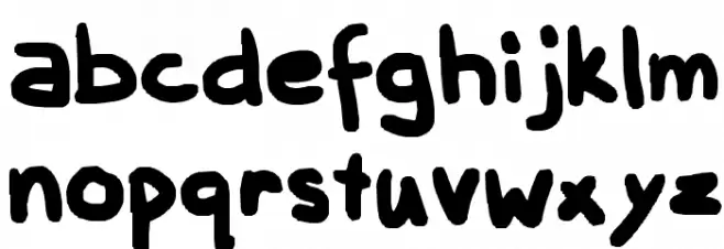 Who said I had to do my homework フォント 小文字