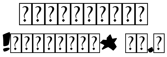 Whoa! Font OTHER CHARS