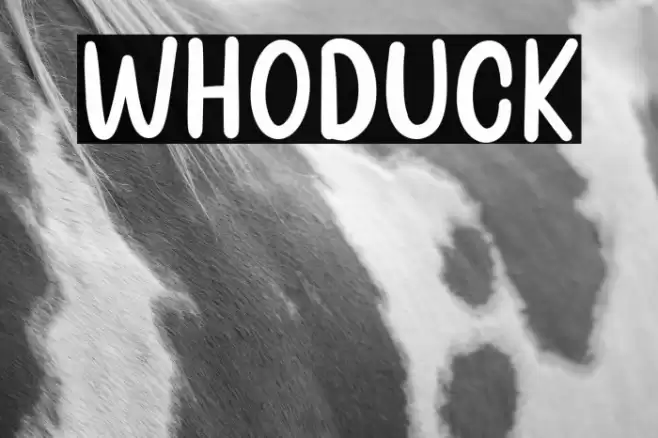 Whoduck Fonte examples